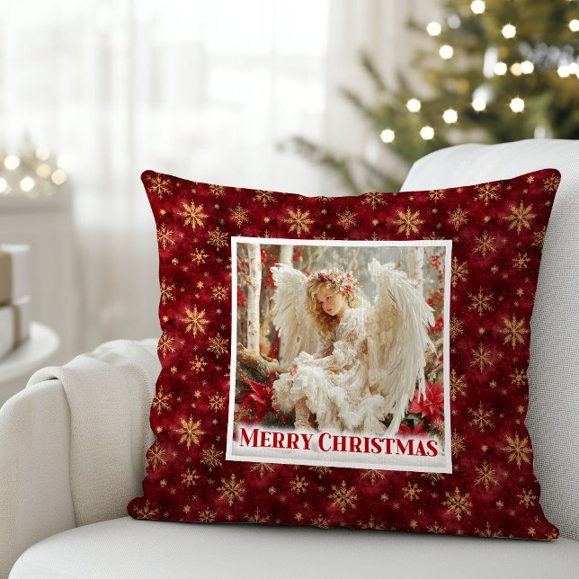 Blissful Vintage Angel Christmas Gift Pillow (Blissful Vintage Angel Christmas Gift Pillow)