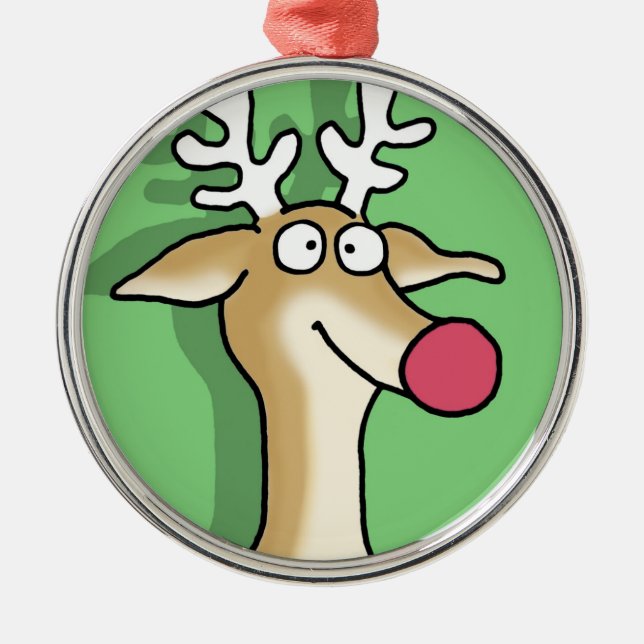 BLITZEN by Sandra Boynton Metal Tree Decoration (Front)