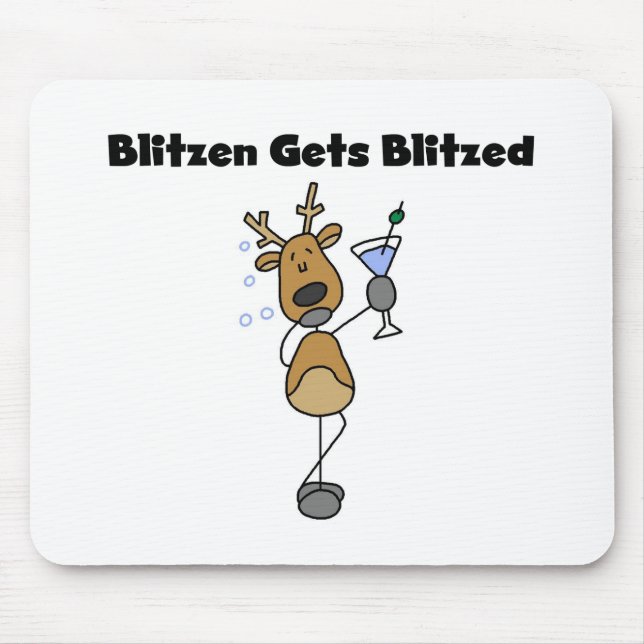 Blitzen Gets Blitzed Mouse Pad (Front)