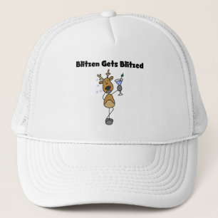 Blitzen Gets Blitzed Reindeer Tshirts and Gifts Trucker Hat