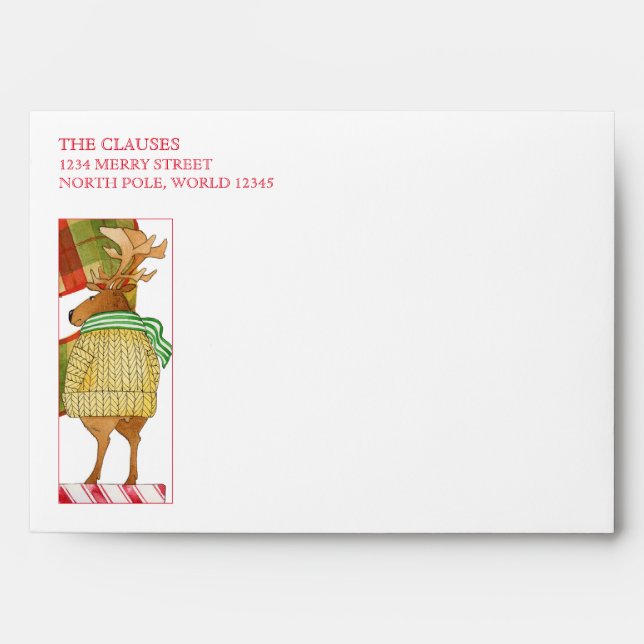 BLITZEN REINDEER A7 Envelopes (5x7 Cards) (Front)