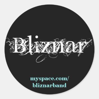 Bliznar, myspace.com/bliznarband classic round sticker
