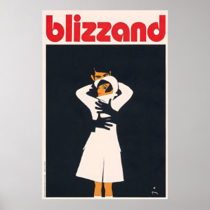 Blizzand Coat Fashion 1960s Women Fashion France Poster