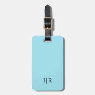 Blizzard Blue Solid Colour Luggage Tag