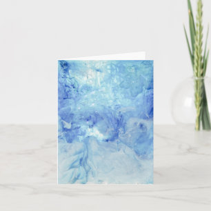 "Blizzard" collection- blue and white abstract Holiday Card