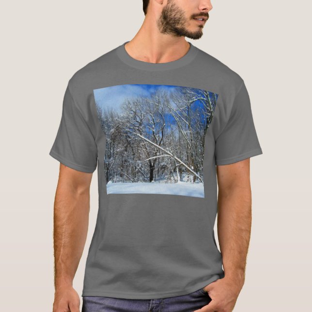 Blizzard Trees Oil T-Shirt (Front)