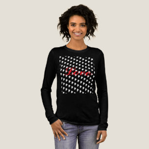blk longsleeve love in red fruit of the spirit Tri-Blend shirt