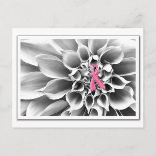 Blk & Wht/Pink Ribbon Postcard