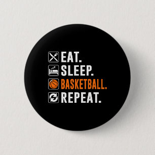 Bll Eat Sleep Sketll Repeat Funny Sketll Player 6 Cm Round Badge