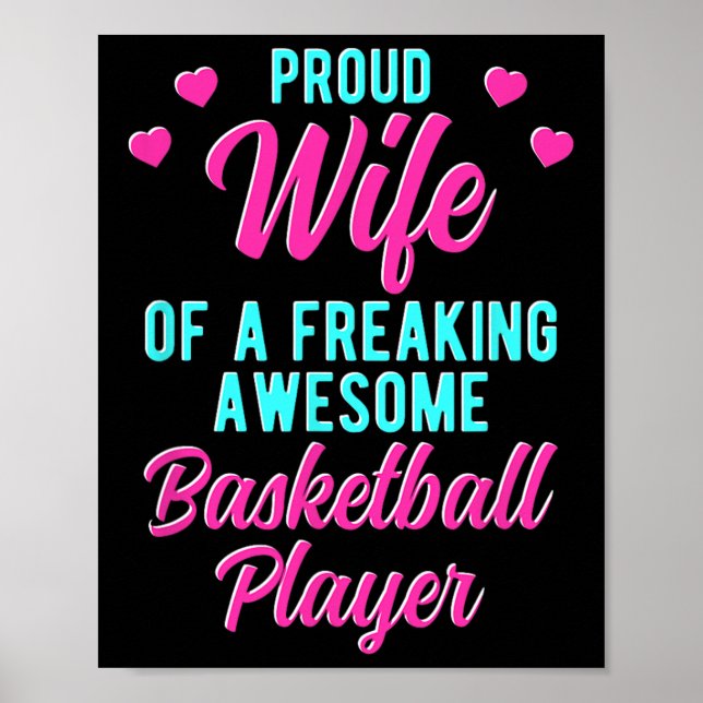 Bll Husnd Phrase Design For Sketll Player Wife  Poster (Front)