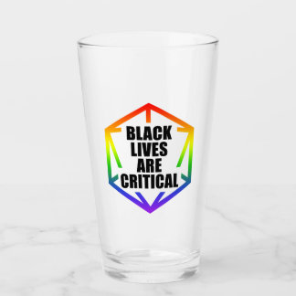 BLM Black Lives are Critical [LGBTQ+] Glass