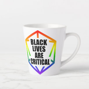 BLM Black Lives are Critical [LGBTQ+] Latte Mug