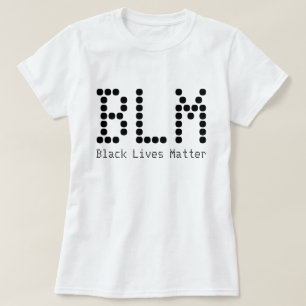 BLM Black Lives Matter Name And Text Customised T-Shirt