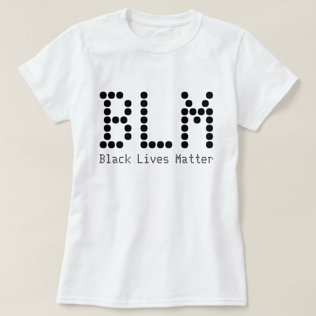 BLM Black Lives Matter Name And Text Customised T-Shirt (Design Front)