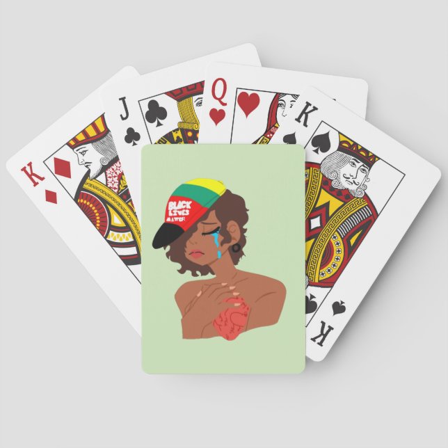 BLM Black Woman's Tears Classic Playing Cards (Back)