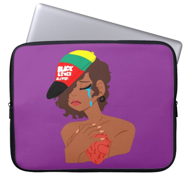 BLM Black Woman's Tears Electronics Bag (Front)