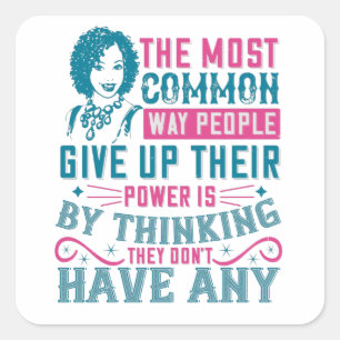 BLM - Don't give up power Square Sticker