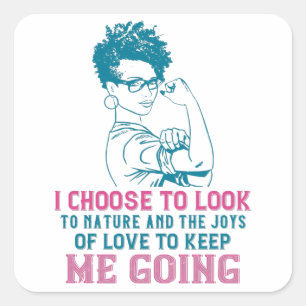 BLM - Love And Nature Keep Me Going Square Sticker
