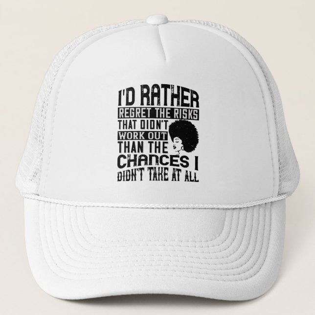BLM - Prefer the chances to regret risks Trucker Hat (Front)