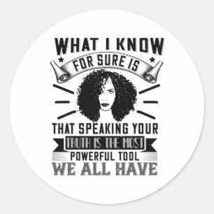 BLM - Speaking your truth is powerful Classic Round Sticker