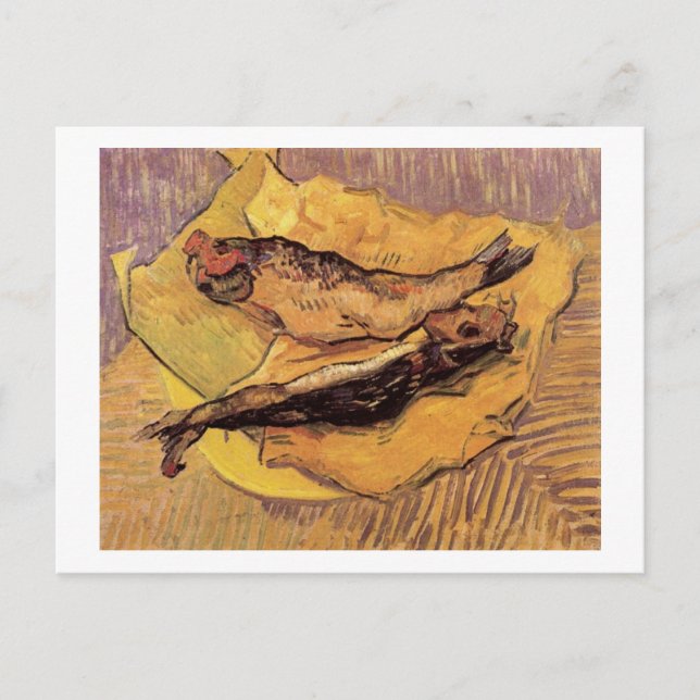 Bloaters on Yellow Paper, Vincent van Gogh Postcard (Front)