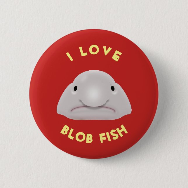 Blob Fish 6 Cm Round Badge (Front)