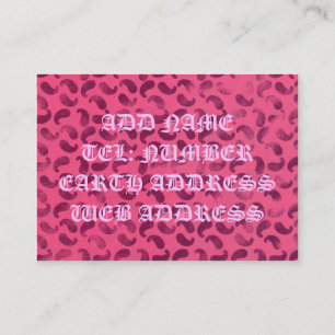 Blob Pink and Crimson Business Card