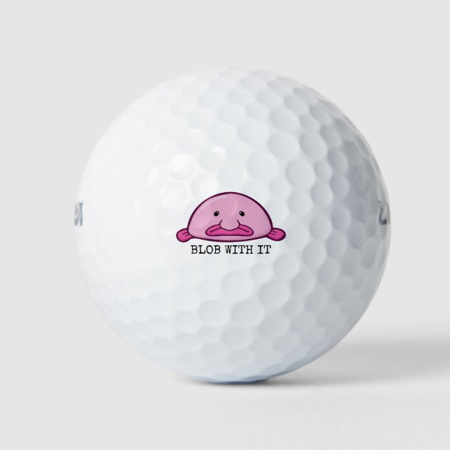 Blob with it / blobfish golf balls (Front)