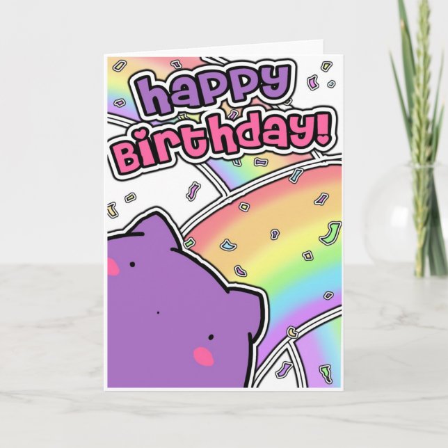 Blobcat Birthday card (Front)