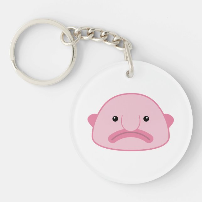 Blobfish Acrylic Keychain (Front)