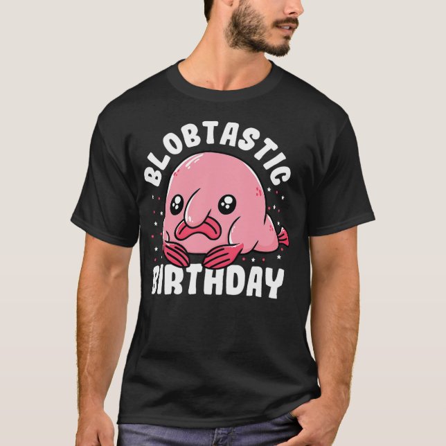 Blobfish Birthday Outfit Kids Funny Blob Fish Blob T-Shirt (Front)