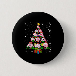 blobfish christmas tree   6 cm round badge