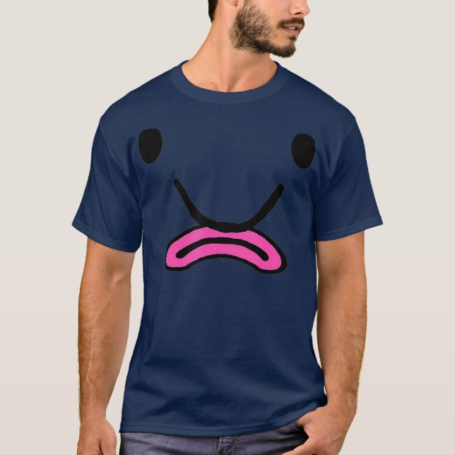 Blobfish Costume Ugly Blob Fish Face Grumpy T-Shirt (Front)