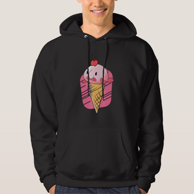 Blobfish Ice Cream Frozen Food Sea Creature Hoodie (Front)