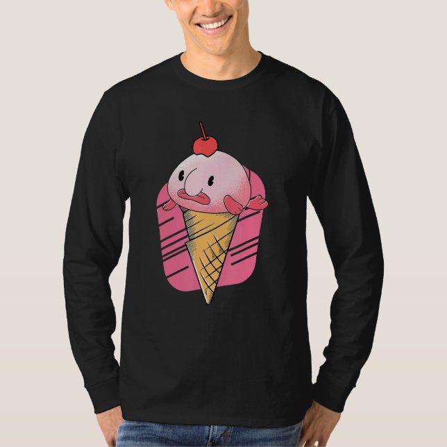 Blobfish Ice Cream Frozen Food Sea Creature T-Shirt (Front)