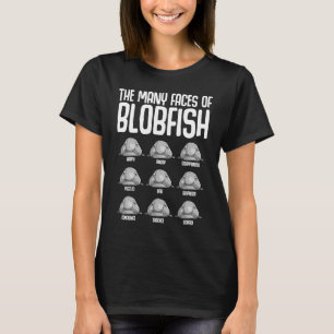 Blobfish Many Faces Sea Animal Men Women T-Shirt