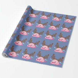 Blobfish Reindeer Wrapping Paper