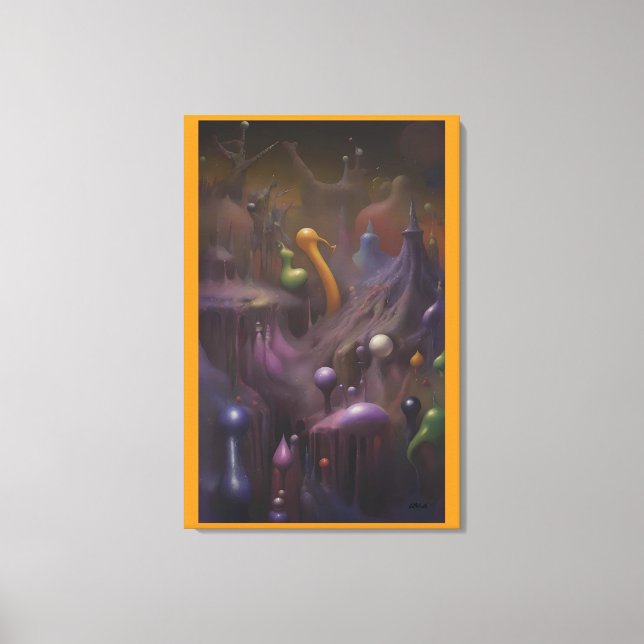 Blobular Report from Galactic Central Canvas Print (Front)
