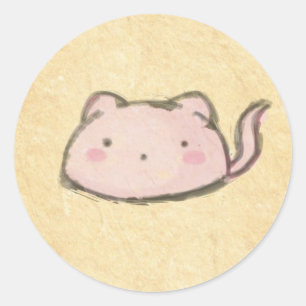 blobuneko classic round sticker