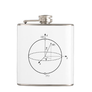 Bloch Sphere   Quantum Bit (Qubit) Physics / Math Hip Flask