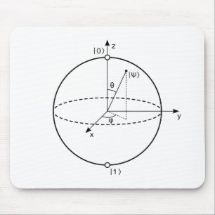 Bloch Sphere Quantum Bit (Qubit) Physics / Math Mouse Pad