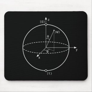 Bloch Sphere   Quantum Bit (Qubit) Physics / Math Mouse Pad
