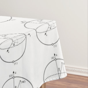 Bloch Sphere   Quantum Bit (Qubit) Physics / Math Tablecloth