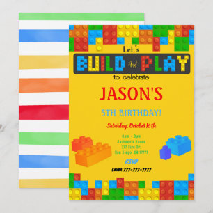 Block Birthday Invitation
