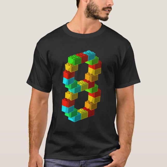 Block Building 8Th 8 T-Shirt (Front)
