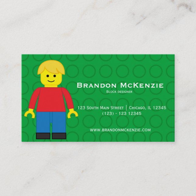 Block buildings designer business card (Front)