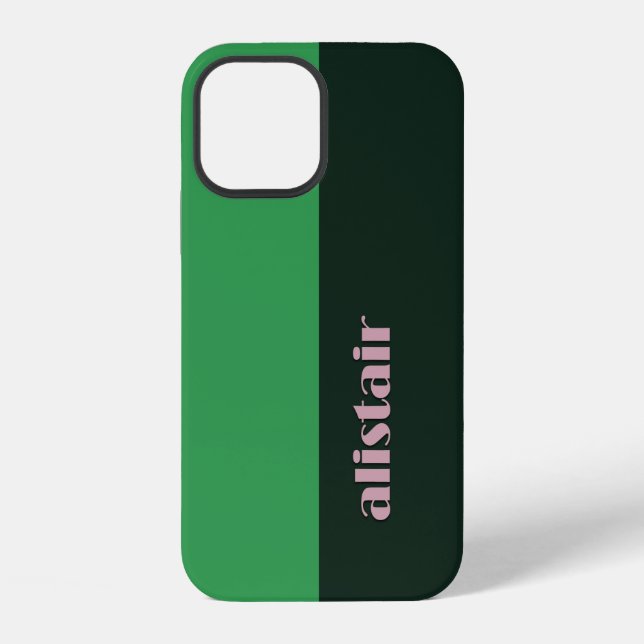 Block Colors With Personalization iPhone Case (Back)