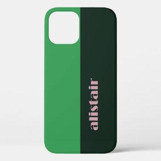 Block Colours With Personalization iPhone 12 Case