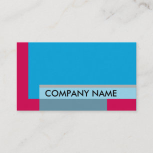 Block Design Blue Red Business Card