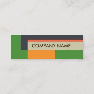 Block Design Mini BC, Grey Green Business Card